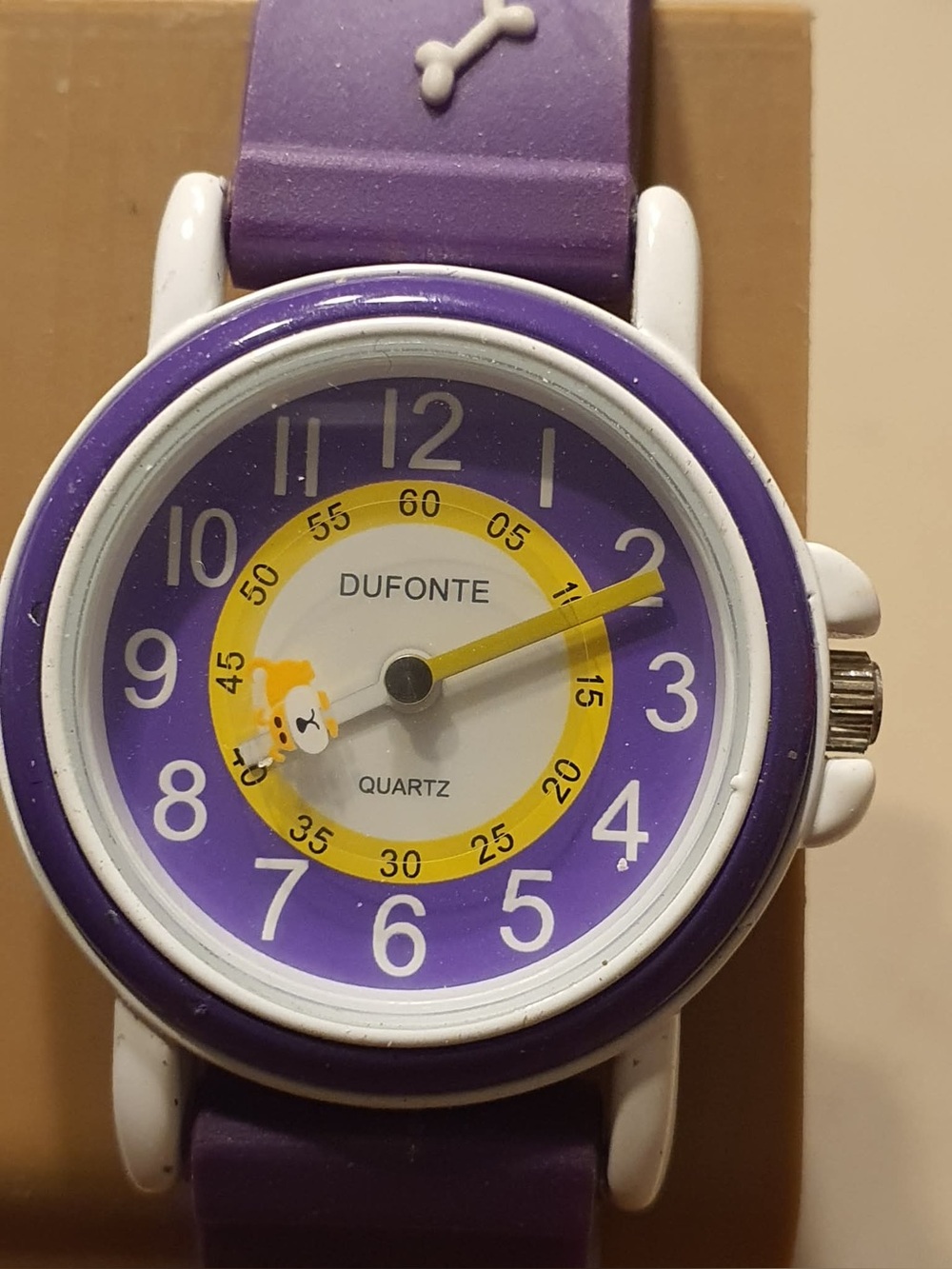 🦋10/$20🦋 Dufonte 7K102 White/Purple Dogs Girl's Watch